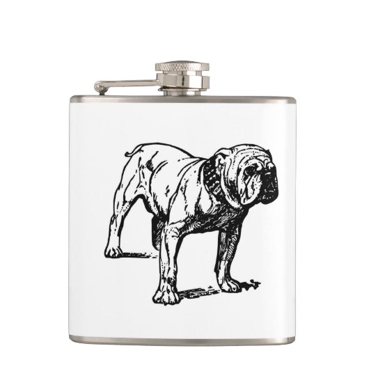 Flasques dessin de bulldog (Devant)