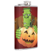 Flasques Dessin de Frankenstein Monster avec Citrouille (Droite)