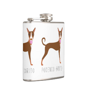 Flasques Dessin personnalisable Podenco Orito Chien