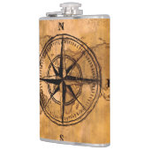 Flasques Destinations - Compass Rose et carte du monde (Gauche)