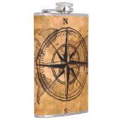 Flasques Destinations - Compass Rose et carte du monde (Droite)