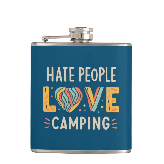 Flasques Déteste les gens, aime camper (Devant)