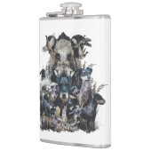 Flasques Deutscher Jagdterrier Carré Horloge Mu (Gauche)