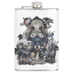 Flasques Deutscher Jagdterrier Carré Horloge Mu