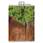 Flasques Deux beaux chevaux de châtaignes au soleil (Dos)