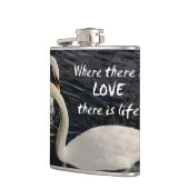 Flasques Deux cygnes sur le lac (Gauche)