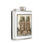 Flasques Deux pièces Gay Ananas Tiki Head Mariage rétro (Droite)