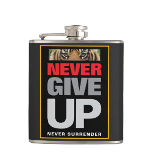 Flasques Devis d'accomplissement N'abandonnez jamais abando