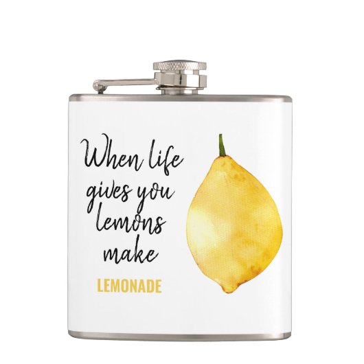 Flasques Devis jaune citron amusant (Devant)