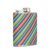 Flasques Diagonale multicolore élégant rayé (Droite)