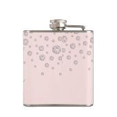 Flasques Diamants rose blush or rose monogramme écriture (Dos)