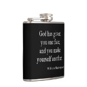 Flasques Dieu donné un visage incitent un autre Shakespeare (Droite)