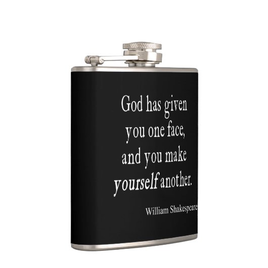 Flasques Dieu donné un visage incitent un autre Shakespeare (Droite)