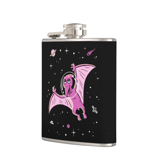 Flasques Dinos De Ptérodactyle Violet Dans L'Espace (Gauche)