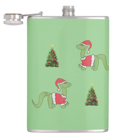 Flasques Dinosaure de Noël Arbre de Noël (Ouvert)