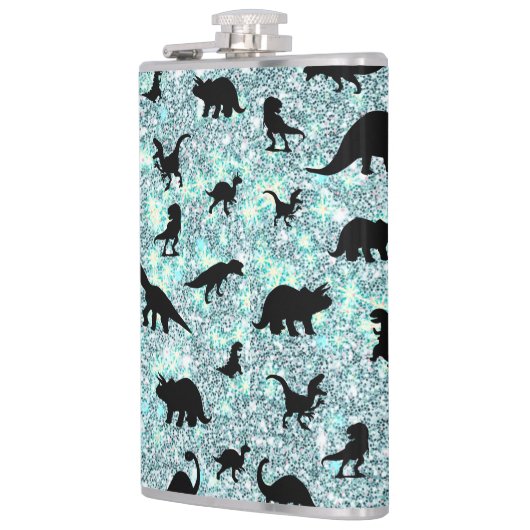 Flasques dinosaure T-rex de l'ombre sur galaxie en pente (Gauche)