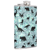 Flasques dinosaure T-rex de l'ombre sur galaxie en pente (Droite)