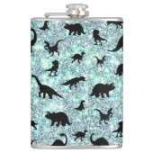 Flasques dinosaure T-rex de l'ombre sur galaxie en pente (Devant)