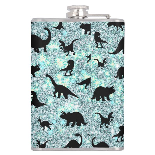 Flasques dinosaure T-rex de l'ombre sur galaxie en pente (Dos)