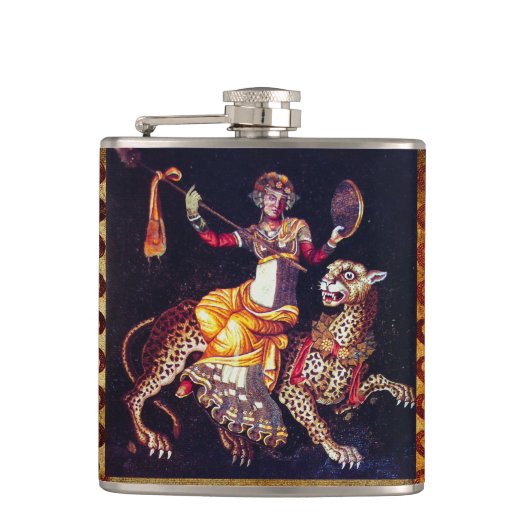 Flasques DIONYSOS AVEC LA SPEAR ÉQUITATION LEOPARD Grecque  (Devant)
