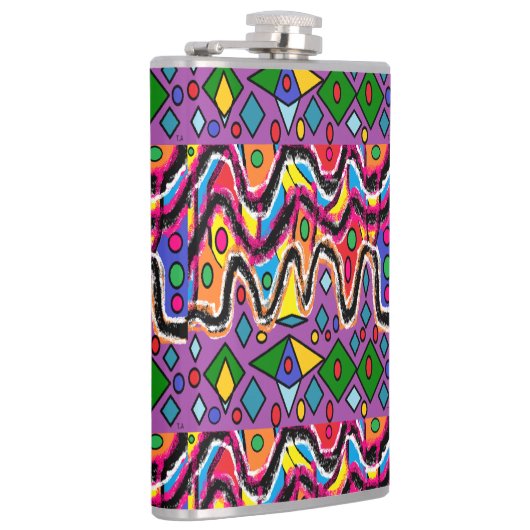 Flasques Dippy Hippy style de peinture rétro (Droite)