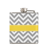 Flasques Dk Gray White LG Chevron Pineapple Nom monogram (Dos)