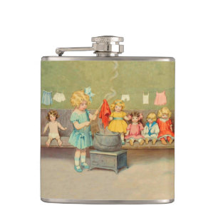 Flasques Dolly Lave fille Vintage Jouer Poupées mignonne