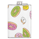 Flasques Doodle beiguts motif, design sans soudure. (Dos)