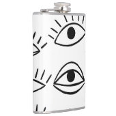 Flasques Doodle eye, motif créatif sans couture. (Droite)