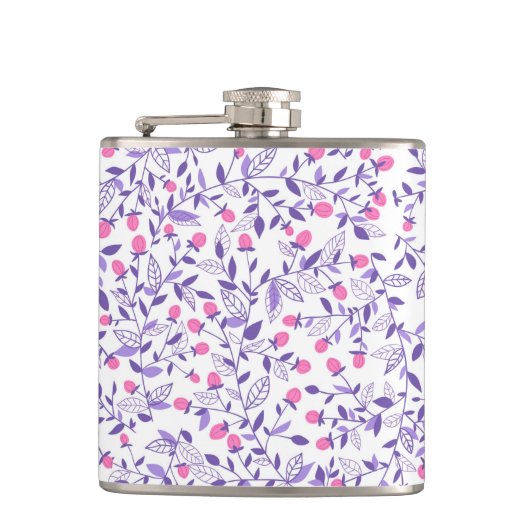 Flasques Doodles floraux rose et violet (Devant)