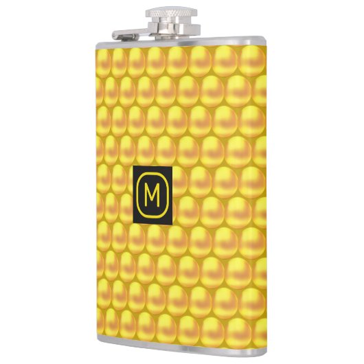 Flasques Dots et monogramme d'or élégant (Gauche)