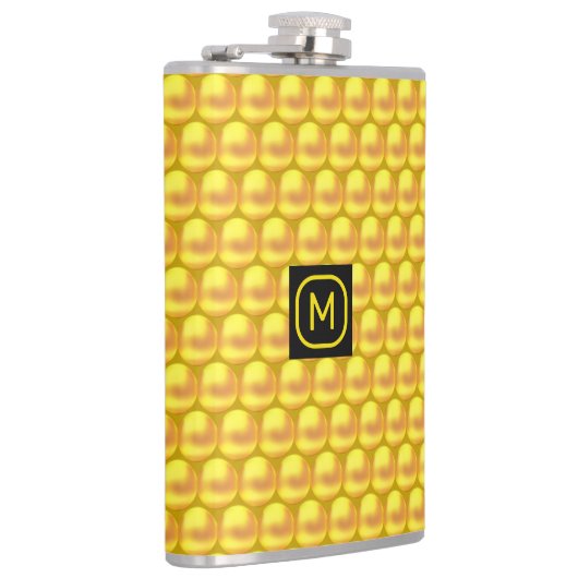 Flasques Dots et monogramme d'or élégant (Droite)