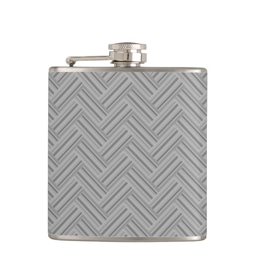 Flasques Double blanc de Grey stripes (Devant)