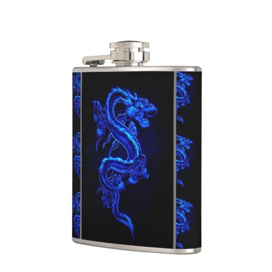 Flasques Dragon asiatique bleu (Gauche)