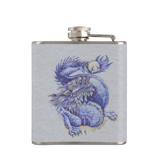 Flasques Dragon bleu (Dos)