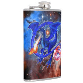 Flasques Dragon cosmique azurite (Droite)