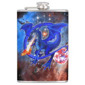 Flasques Dragon cosmique azurite (Devant)