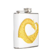 Flasques Dragon de coeur jaune sur blanc (Droite)