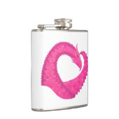 Flasques Dragon de coeur rose chaud sur blanc (Droite)