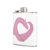 Flasques Dragon de coeur rose sur blanc (Gauche)