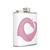 Flasques Dragon de coeur rose sur blanc (Droite)