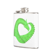 Flasques Dragon de coeur vert citron blanc (Gauche)