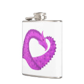Flasques Dragon de coeur violet clair sur blanc (Gauche)