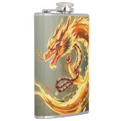 Flasques Dragon Jaune Doré (Droite)