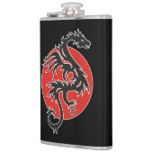 Flasques Dragon Sun - blanc rouge noir + vos idées (Gauche)