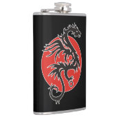 Flasques Dragon Sun - blanc rouge noir + vos idées (Droite)