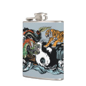 Flasques Dragon vert contre Tigre (Gauche)
