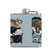 Flasques Dragon vert contre Tigre (Dos)