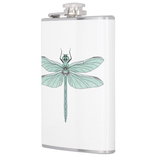 Flasques dragonfly insecte Vinyl Wrapped Flask (Gauche)