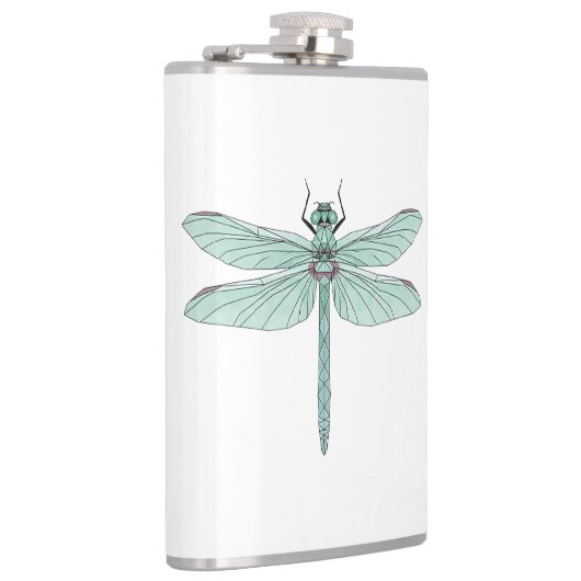 Flasques dragonfly insecte Vinyl Wrapped Flask (Droite)